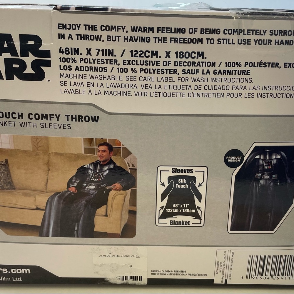 Star Wars Darth Vader Adult blanket with sleeves - Picture 6 of 6